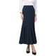 thumbnail image 1 of INSPIRE CHIC Falda Larga de Mujer con Cola de Sirena, Cintura Alta, Oficina, Maxi, Azul Marino Talla S, 1 of 5