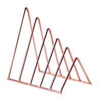 Bothyi - Organizador De Sujetalibros, Clasificador De Carpetas De Archivos, Oficinas, Extremo De Libro, Escritorio, Estantería Triangular, Dorado Rosa