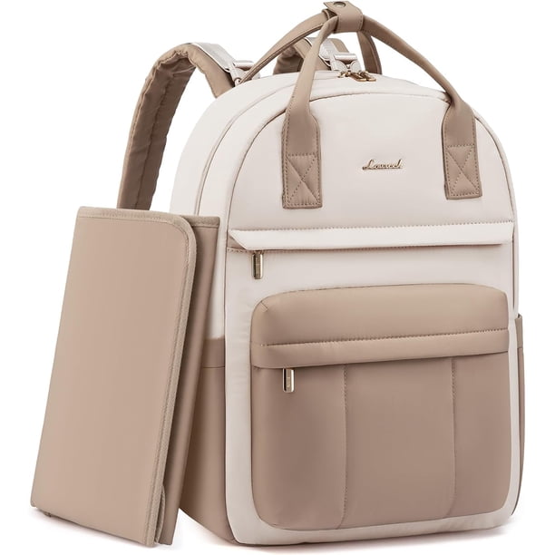 Mochila Maternal Olivia – Multi Bolsillos y Mudador Portátil - Beige