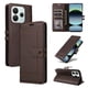 thumbnail image 1 of Premium Wallet Case for Xiaomi Redmi Note 14 5G with Card Slots & Kickstand, Flip Cover Brown, 1 of 6