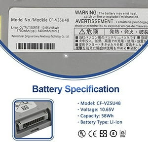 Batería Antiee Cf-Vzsu48 Reemplazo Para Laptop Panasonic Toughbook