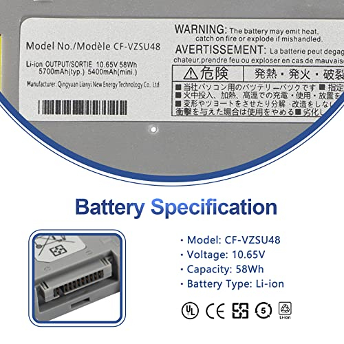 Batería Antiee Cf-Vzsu48 Reemplazo Para Laptop Panasonic Toughbook