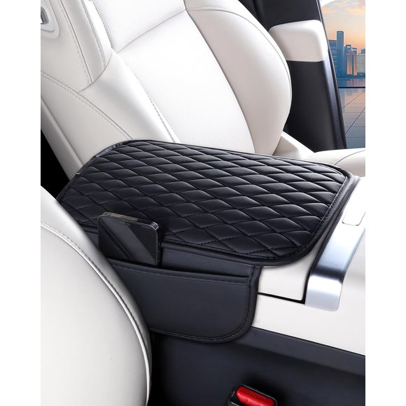 Cubierta para Consola de Auto ESKONKE Cuero Nappa 30x20 cm Negra