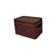 thumbnail image 2 of Canasto Organizador Ratan Con Tapa Cafe Pequeño, 2 of 4