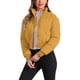 thumbnail image 4 of INSPIRE CHIC Chaqueta Acolchada Recortada para Mujer de Invierno con Cuello Alto, Abrigo Bomber Acolchado con Cremallera y Botones al Frente XS Amarillo Oscuro, 4 of 6
