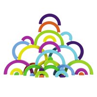 Magideal - Bloques Apilables De De Madera, Juguetes De Educación Temprana, Regalos, De Juguetes Interactivos Para Niños, Niñas, Niños Pequeños,