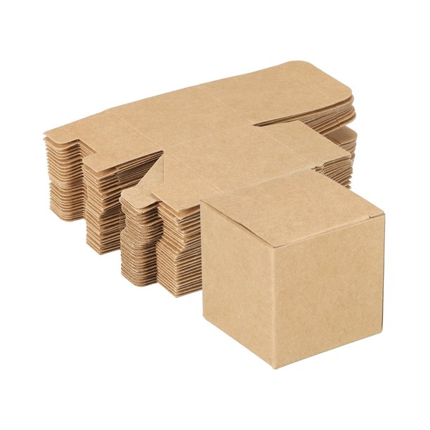 Cajas de Cartón de Papel Caja de Regalo Marrón 2x2x2 Pulgadas para Envolver Regalos 15 Piezas