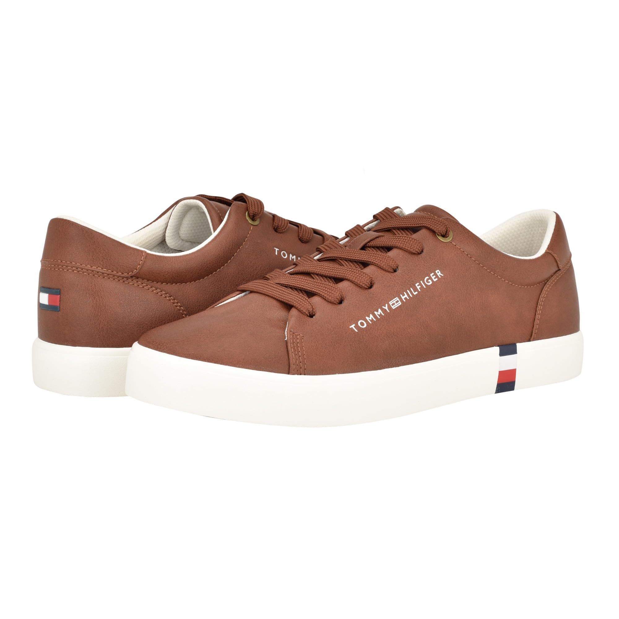 Zapatilla Tommy Hilfiger Ramoso Para Hombre Cognac 210 - 7.5