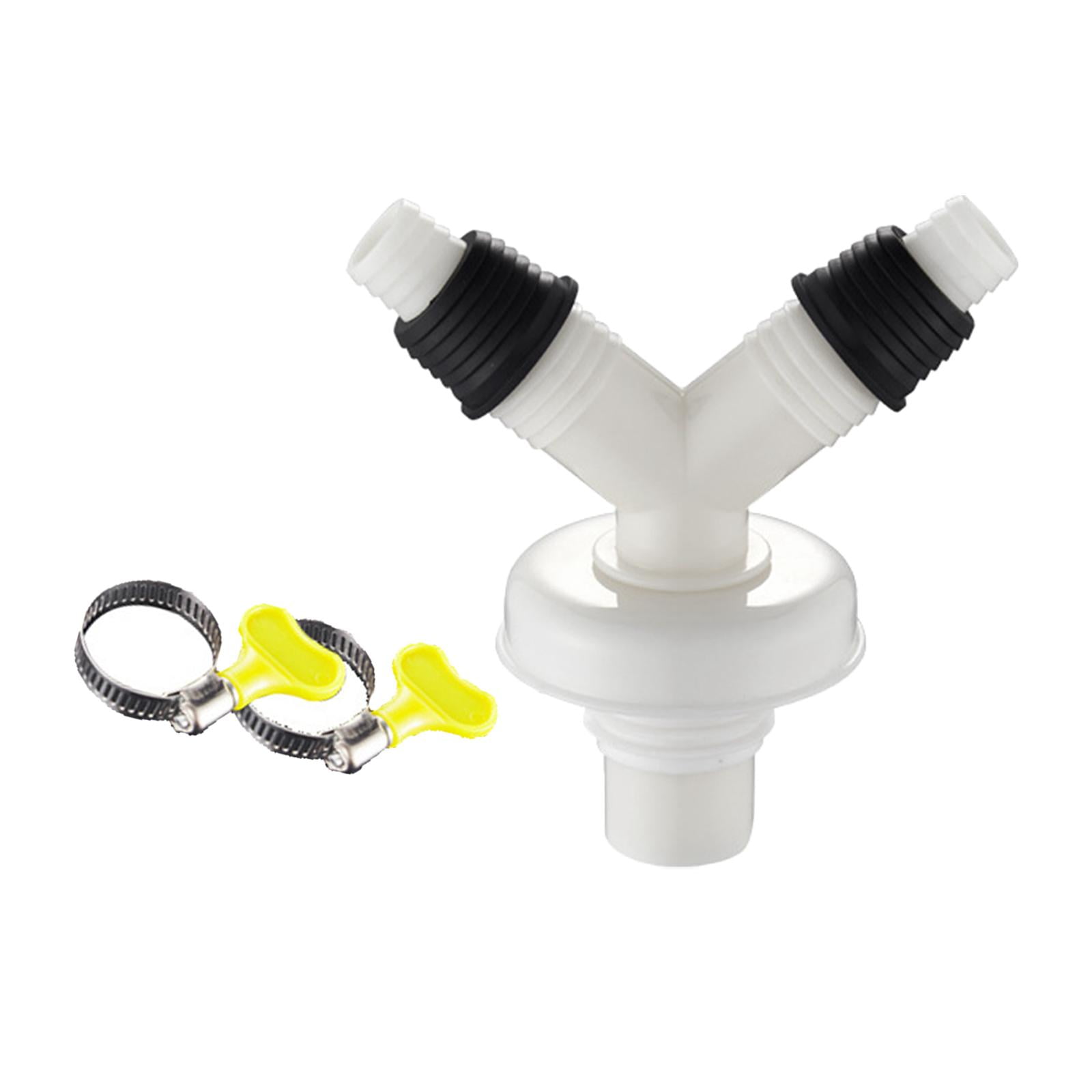 Magideal - Adaptador De Drenaje De Piso Conector De Manguera Fregona Tubo De Piscina Fregaderos Conector De Tubería En Y Prevención De Olores Lavadora Portátil R A