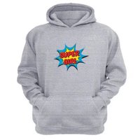 Genérico - Polerón Canguro Super Girl Gris Claro Talla M Unisex