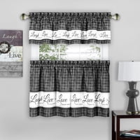 Juego De Cortinas Para Ventana Achim Tier And Valance Live Love Laugh