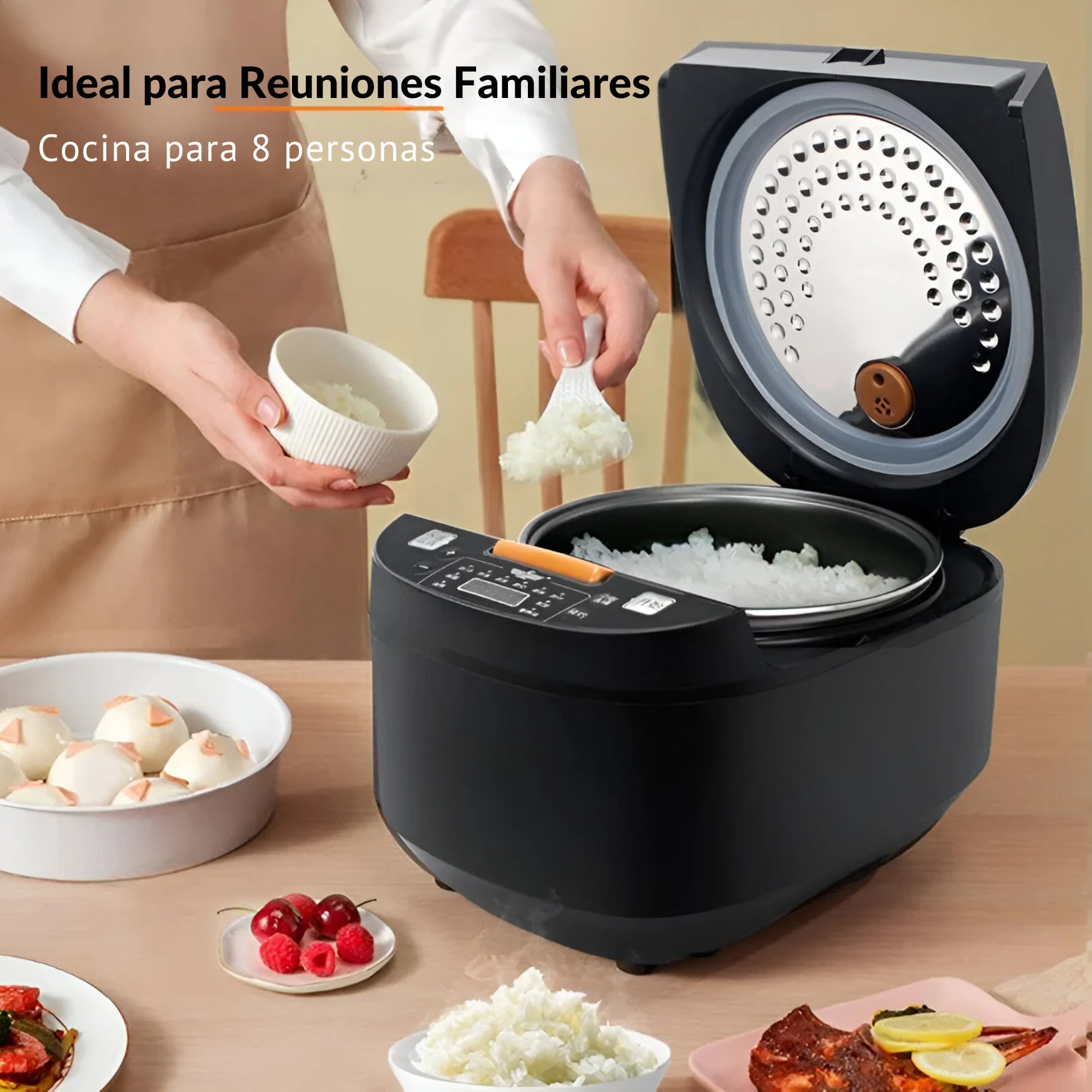 Movi - Olla Eléctrica 3 En 1 (inteligente - Multifuncional -antiadherente) 5l