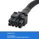 thumbnail image 2 of Cable de alimentación YSIUENG de 8 pines a 6+2 pines de 65 cm para Corsair y Thermaltake, 2 of 7