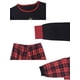 thumbnail image 5 of INSPIRE CHIC Conjunto de Pijamas a Juego para la Familia de Navidad Estampado de Árbol de Navidad Camiseta de Manga Larga y Pantalones Jogger Ropa de Dormir Festiva XL Rojo [Niños y Niñas], 5 of 5