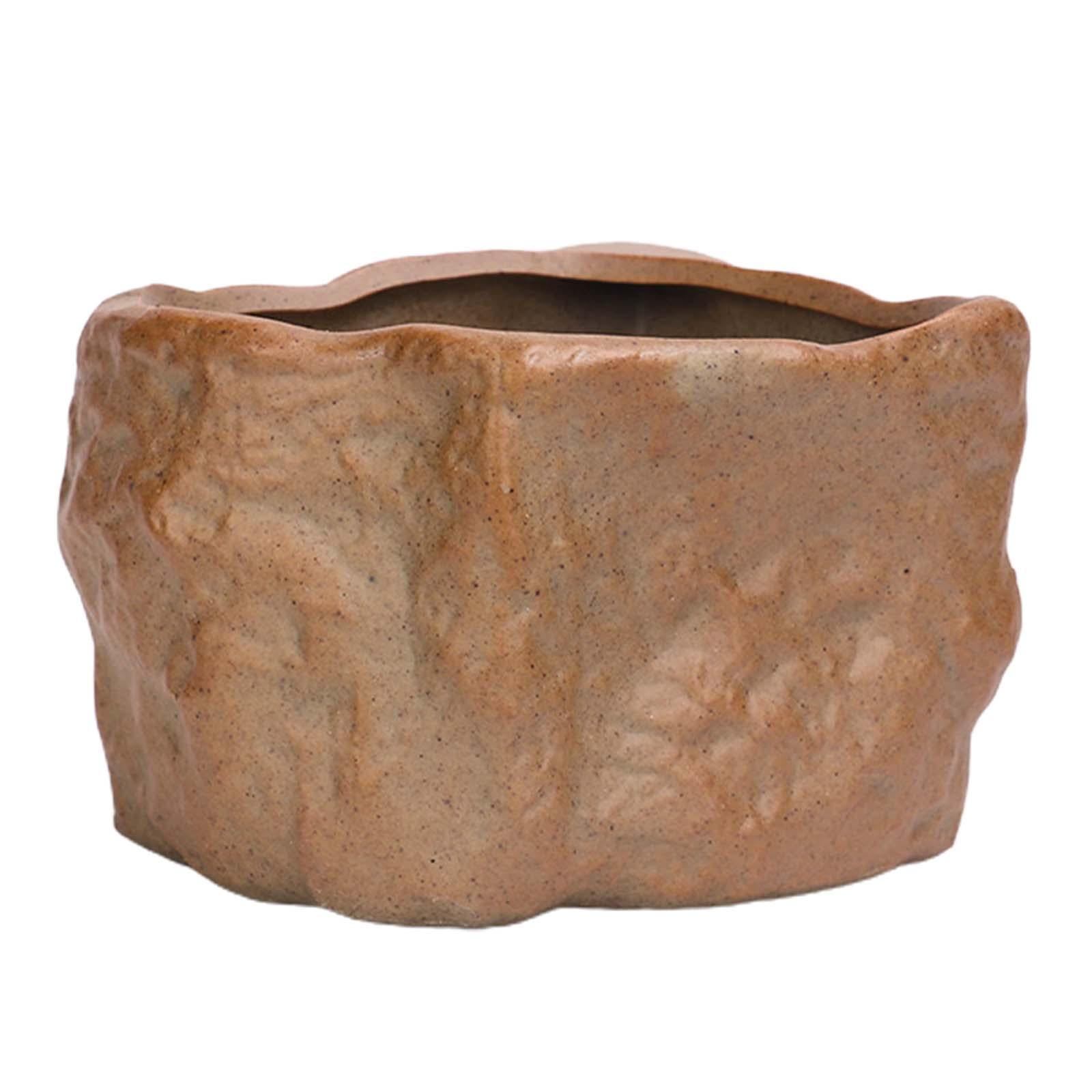 Ioensy - Soportes De Plantas Con Forma De Piedra De Maceta Suculenta De Cerámica Para Festivales De Bodas Estilo Interior B Y Grande