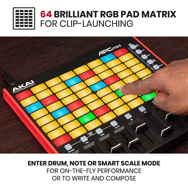 AKAI Professional APC Mini MK2 - Controlador USB MIDI Pad para