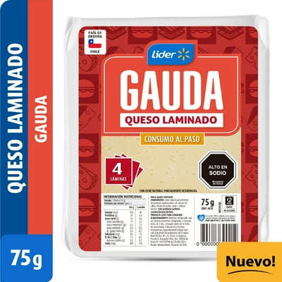 Queso Gauda Laminado 75 G Lider
