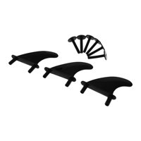 Ioensy - 3X Thruster Fins Surf Summer Surf Board Accesorio Soft Top Surfboard Fins Black