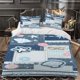 thumbnail image 1 of Ocean Shell Fabric Collage bedding | Includes 1 Duvet Cover and 2 Pillowcases Soft and Comfortable, 1 of 1
