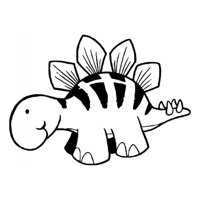 Rienda Libre Graphics - Decomural Cartoon Stegosaurus Nursery Dinosaur Ws-33655