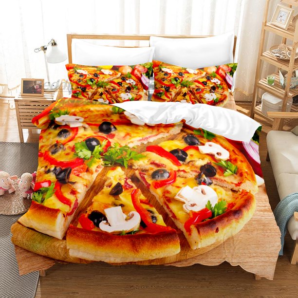 Gourmet Pizza Bedding Set Bed Set Aldult Kid Bedroom Duvetcover Sets bed sheet set