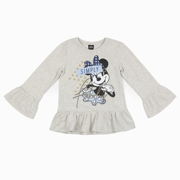 Polera Manga Larga Niña Minnie Fabulosa Gris Disney
