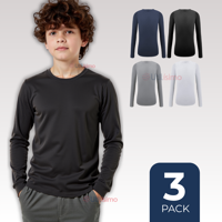 Mas Clothing - Pack 3 Camiseta Cuello Redondo Bambú Juvenil Colores Surtidos