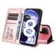 thumbnail image 2 of Funda tipo cartera FOXDOCK para Realme 8 Pro , diseño girasol en relieve, cuero PU, cierre magnético, soporte y tarjetero, 2 of 5