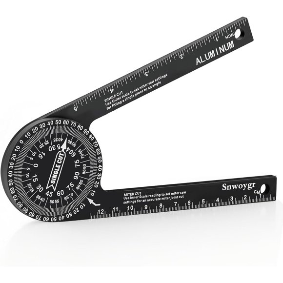 Transportador de inglete de aluminio Snwoygr de 7 pulgadas, 0,5°