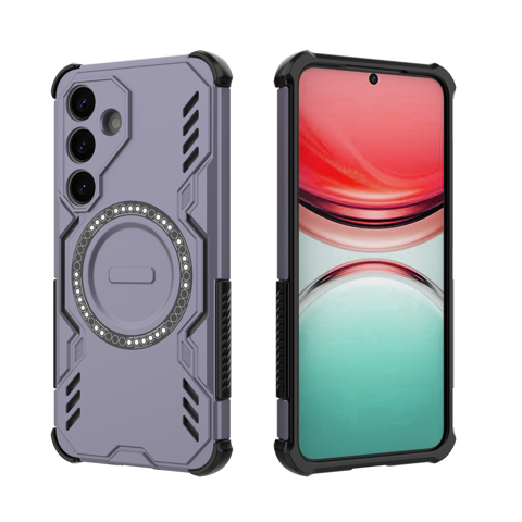 Funda Foxdock Para Samsung Galaxy S25 , Magnética, Resistente A Golpes, Con Soporte, Unisex, Carga Inalámbrica