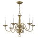 thumbnail image 3 of Candelabro Livex 6 luces 61 cm latón antiguo, 3 of 9