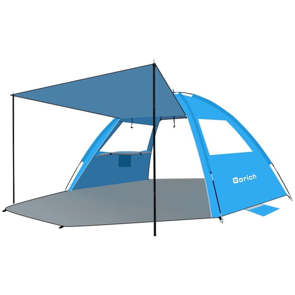 Carpa de playa Gorich UPF 50+ con toldo, 260 x 165 x 150 cm