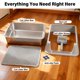 thumbnail image 5 of Caja de Arena FUTAM de Acero Inoxidable con Bordes Altos y Pala, 5 of 5