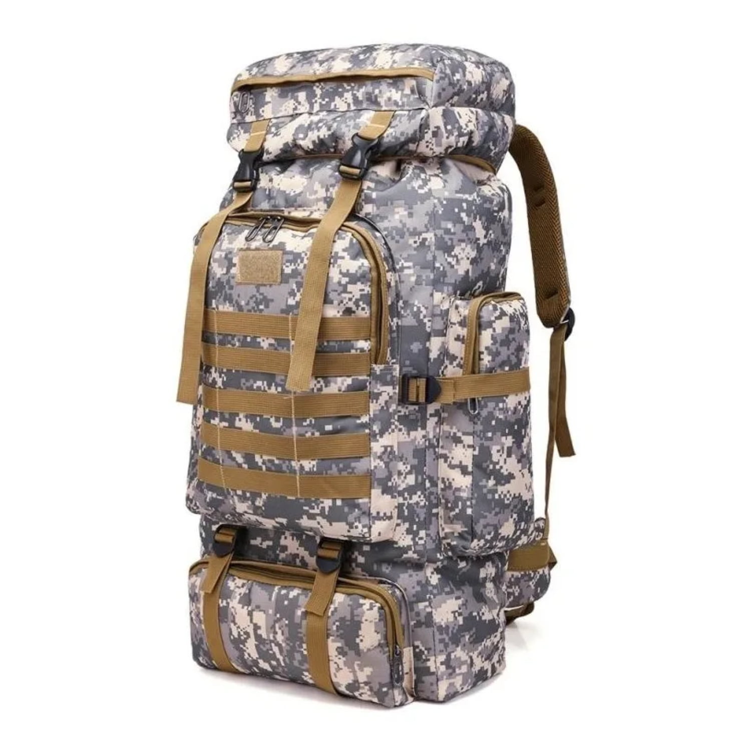 Importclick - Mochila Táctica Camping Trekking Senderismo 80 L Gris