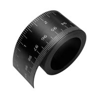 Magideal - Cinta Métrica Flexible Diseñada Para Mediciones Exactas Cinta Para Bordes De Regla Tira Para Protección De Superficies Cinta De Medición De Doble Unid Negro