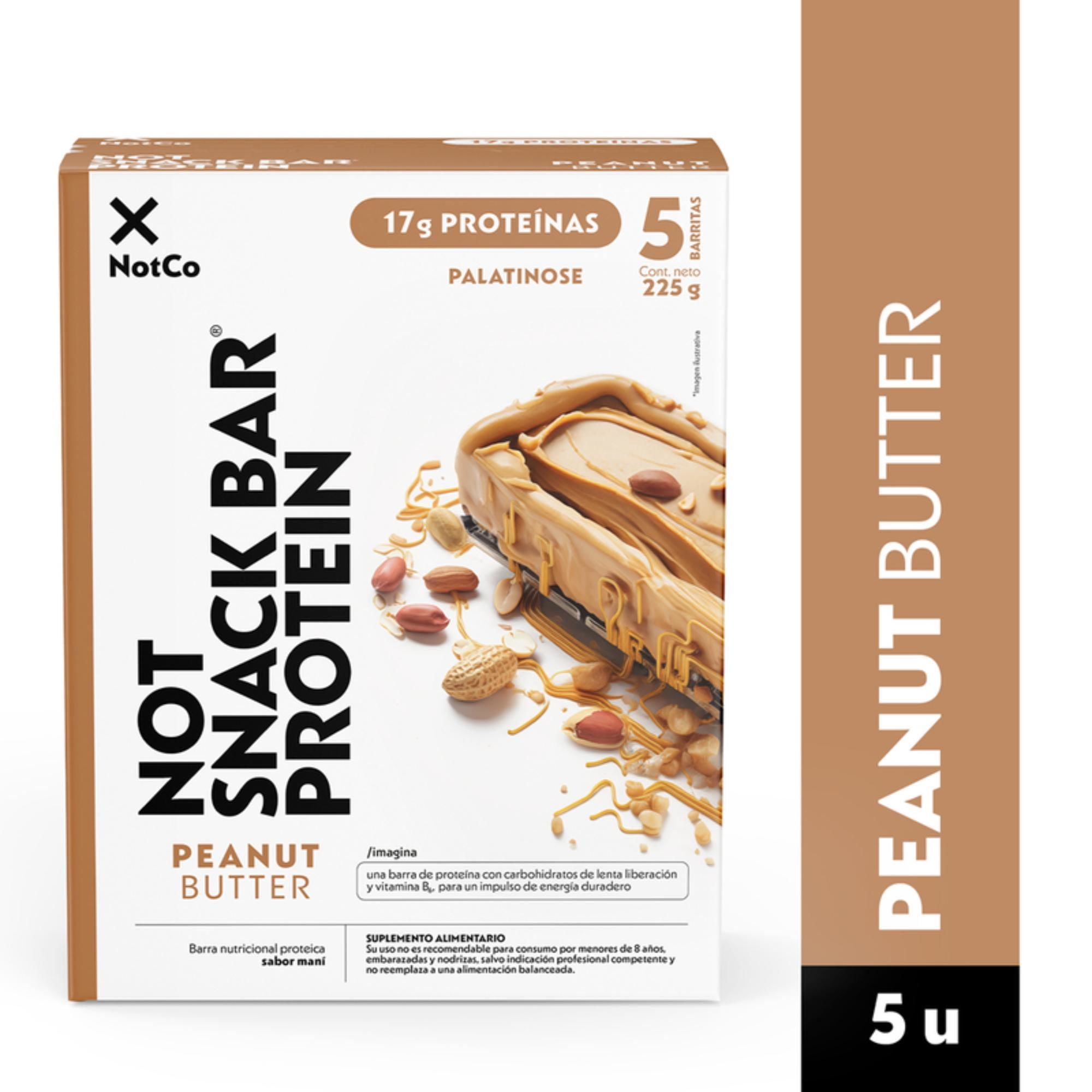 Barra De Proteína Notsnack Chocolate Y Mantequilla De Maní Caja 225 g NotCo