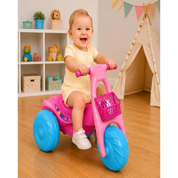 Vehículo Montable Moto Lunar Infantil Tres Ruedas