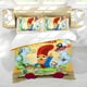 thumbnail image 5 of Pollo Interrumpido Conjunto de sábanas temático, trío de piezas, cómodo y amigable con la piel, diseño único, regalo de decoración para el hogar para familiares, amigos y fans,173cm *218cm, 5 of 6