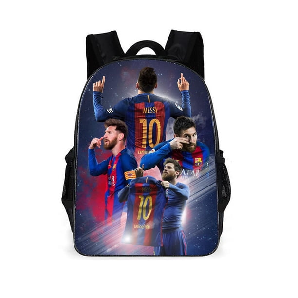 Ronaldo Backpack Messi Football Star Poster Bag Men's And Women's Sports Backpack Cartoon Backpack Children's Gift