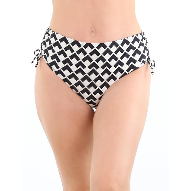 Bikini calzón cadera ajustable estampado beige Talla S