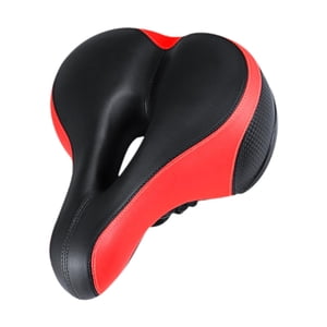 Ioensy - Asiento De Bicicleta Acolchado De Espuma Viscoelástica, Accesorios De Montaje Sencillo, Amortiguador Rojo