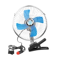 Magideal - Ventilador De Clip Para Automóvil Ventilador De Escritorio Personal Ventilador De Aire Acondicionado Portátil Giratorio Ventilador Pequeño Para Tienda 10 Pulgadas 24 V Azul