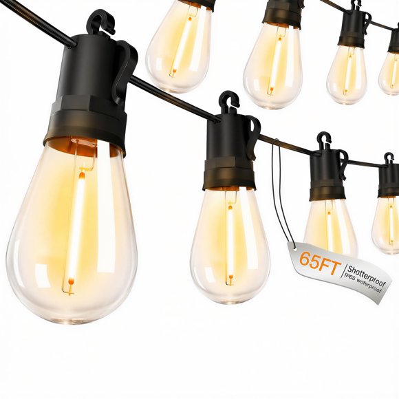 Luces de cadena LED impermeables para exteriores TBOSW 20 m