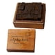 thumbnail image 4 of Juego De Sellos De Goma Y Madera De 28 Piezas Para Hacer Tarjetas Artesanales En Minúscula Cursiva, 4 of 5