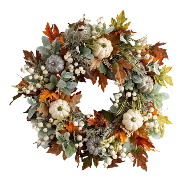 Guirnalda de otoño Calabazas artificiales Guirnaldas de Acción de Gracias Decoración de vacaciones Decoración Amplia aplicación Decoración interior al 40cmx40cm