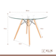 thumbnail image 5 of Comedor Mesa Eames Vidrio 100cm + 4 Sillas Eames Blancas, 5 of 8