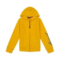 Sudadera Con Capucha Tommy Hilfiger, Forro Polar Con Cierre Completo, Para Niña De 7 Años