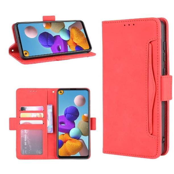 Funda Cartera Magnética para Samsung Galaxy A21S- Tarjetero Desmontable, Cuero PU, Soporte