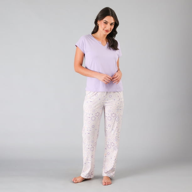 Set Top + Pantalon Flores Mujer 33840-242 | Lider