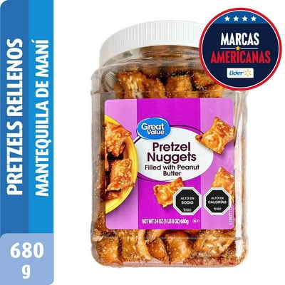 Pretzels Rellenos Con Mantequilla Maní 680 G Great Value